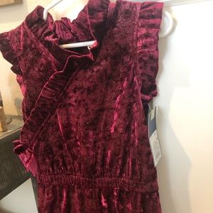 Little girls velvet/velour jumpsuit NWT